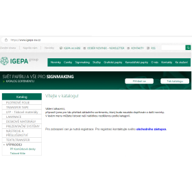 On-line katalog Igepa Viscom - Výprodej tiskových a plotrových fólií a deskových materiálů