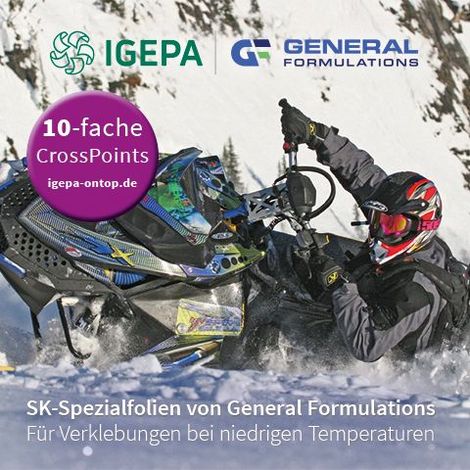 IGEPA ONTOP: 10-fache CrossPoints für SK-Spezialfolien von General Formulations